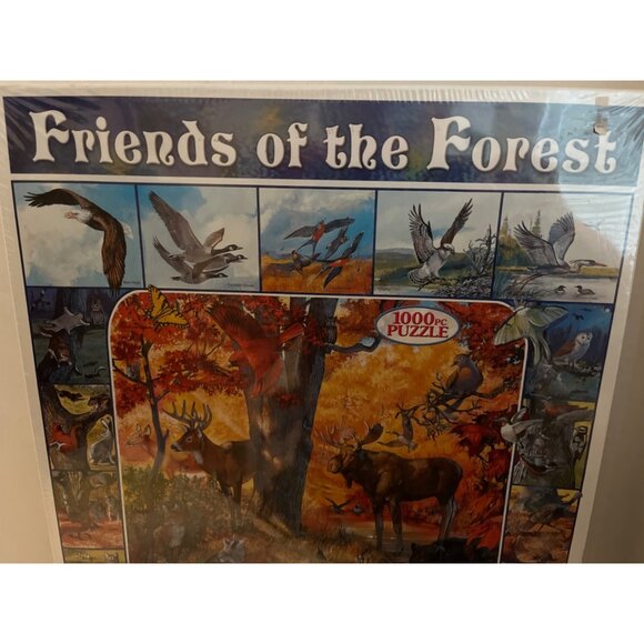White Mountain Puzzles Friends of the Forest 1000 ExLarge Pc’s New SEALED 24x30 - Picture 6 of 7